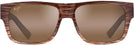 Rectangle Brown Stripe/HCL Bronze Lens Maui Jim Keahi 873 View #2
