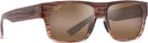 Rectangle Brown Stripe/HCL Bronze Lens Maui Jim Keahi 873 View #1
