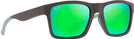 Rectangle Brown With Mint/Maui Green Maui Jim The Flats 897 View #1