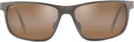 Rectangle Brushed Chocolate/HCL Lens Maui Jim Anemone 606 View #2