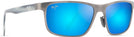 Rectangle Brushed Dark Gunmetal/Blue Hawaii Maui Jim Anemone 606 View #1
