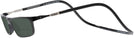 Rectangle Black CliC Executive XL Bifocal Reading Sunglasses View #3