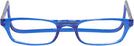 Rectangle Blue CliC Magnetic Reading Glasses: Single Vision Half Frame View #2