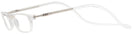 Rectangle Crystal CliC Magnetic Reading Glasses: Single Vision Half Frame View #3