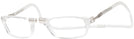 Rectangle Crystal CliC Magnetic Reading Glasses: Single Vision Half Frame View #1