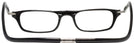 Rectangle Black CliC Reader XXL Single Vision Half Frame View #4