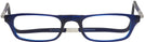 Rectangle Matte Blue CliC Reader XXL Single Vision Half Frame View #2