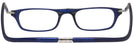 Rectangle Matte Blue CliC Reader XXL Single Vision Half Frame View #4