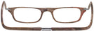 Rectangle Hunters Camo CliC Reader XXL Single Vision Half Frame View #4