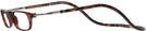 Rectangle Dark Tortoise CliC Reader XXL Single Vision Half Frame View #3