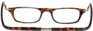 Rectangle Dark Tortoise CliC Reader XXL Single Vision Half Frame View #4