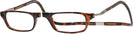 Rectangle Dark Tortoise CliC Reader XXL Single Vision Half Frame View #1