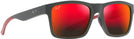 Rectangle Dark Grey With Brick Red/Hawaii Lava Maui Jim The Flats 897 View #1