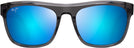 Rectangle Dark Translucent Grey w/Blue Hawaii Lens Maui Jim S-Turns 872 View #2