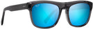 Rectangle Dark Translucent Grey w/Blue Hawaii Lens Maui Jim S-Turns 872 View #1
