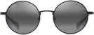 Round Deep Black/Neutral Gray Lens Maui Jim Mokupuni 888 View #2