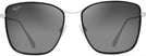 Square Gloss Black With Silver/Neutral Grey Maui Jim Tiger Lily 561 View #2