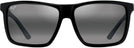Rectangle Gloss Black/Neutral Grey Lens Maui Jim Mamalu Bay 610 View #2