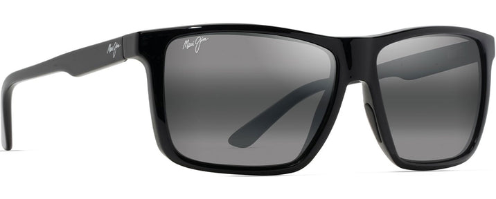 Rectangle Gloss Black/Neutral Grey Lens Maui Jim Mamalu Bay 610 View #1