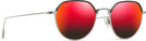 Round Gunmetal/Hawaii Lava Maui Jim Island Eyes 859 View #1