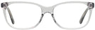 Square Transparent Grey Coach 6139U Single Vision Full Frame View #2