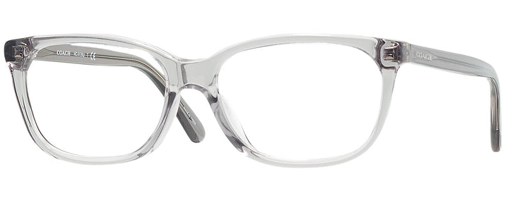 Square Transparent Grey Coach 6139U Single Vision Full Frame View #1