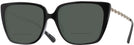Square Black Coach 8256U Bifocal Reading Sunglasses View #1