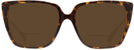 Square Dark Tortoise Coach 8256U Bifocal Reading Sunglasses View #2