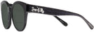 Round Blue Glitter Coach 8265 Bifocal Reading Sunglasses View #3