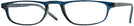 Rectangle Lapis Blue Socrateyes Single Vision Half Frame View #1