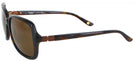 Oversized Dark Havana Liz Claiborne L553-S Polarized View #3