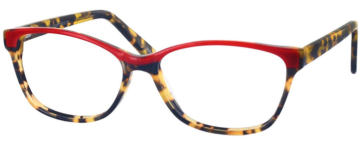 Rectangle Red Tortoise/lipstick Millicent Bryce 146 Single Vision Full Frame View #1