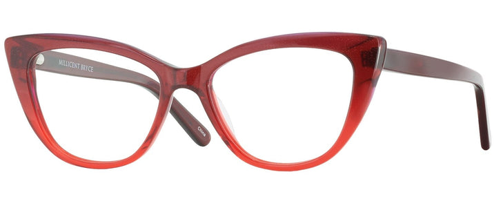 Cat Eye Ruby Red Millicent Bryce 167 Progressive No-Lines View #1