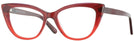 Cat Eye Ruby Red Millicent Bryce 167 Progressive No-Lines View #1