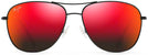 Aviator Black Gloss/Hawaii Lava Lens Maui Jim Cliff House 247 View #2