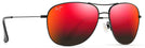 Aviator Black Gloss/Hawaii Lava Lens Maui Jim Cliff House 247 View #1