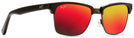 Square Black Gloss w/ Antique Pewter/Hawaii Lava Lens Maui Jim Kawika 257 View #1