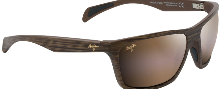 Square Matte Brown Woodgrain/hcl Maui Jim Makoa 804 View #1