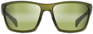Square Matte Trans Khaki Green/ht Lens Maui Jim Makoa 804 View #2