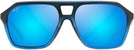 Aviator,Square Matte Black Fade To Blue w/Blue Hawaii Lens Maui Jim Wedges 880 View #2
