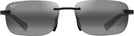 Rectangle Silver W/ Neutral Grey Blue Mirror Maui Jim Lanakila 624 View #2