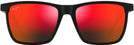 Rectangle Matte Black/Hawaii Lava Lens Maui Jim One Way 875 View #2
