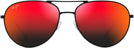 Aviator Matte Black/Hawaii Lava Lens Maui Jim Walaka 885 View #2