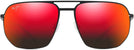 Square Matte Black/Hawaii Lava Lens Maui Jim Shark’s Cove 605 View #2