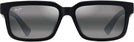 Rectangle Matte Black/Natural Grey Lenses Maui Jim Hiapo Asian Fit 655 View #2