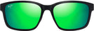 Rectangle Matte Black/Maui Green Maui Jim Lehiwa Asian Fit 648 View #2