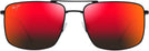 Rectangle Matte Black/Hawaii Lava Lens Maui Jim Aeko 886 View #2