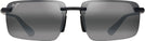 Rectangle Matte Black/Natural Grey Lenses Maui Jim Laulima 626 View #2