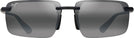 Rectangle Matte Black/Neutral Grey Maui Jim Laulima Asian Fit 656 View #2