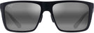 Rectangle Matte Black/Neutral Grey Maui Jim Honokalani 455 View #2